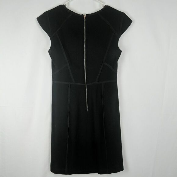 Rebecca Taylor Black Trim Dress Business Cocktail - Picture 5 of 5
